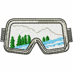 Ski Embroidery Design 9 Ski Embroidery Design 9